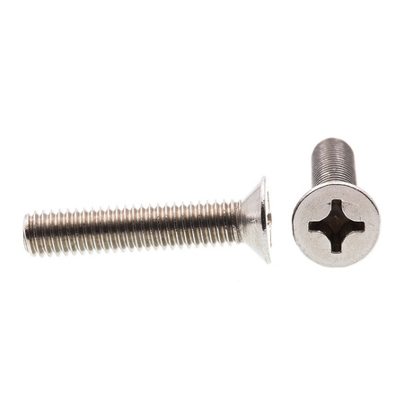 Prime-Line Machine Screw, Metric, Flat Head, Phillip Drive M6-1.0 X 30MM A2-70 Stainless Steel 10PK 9121563